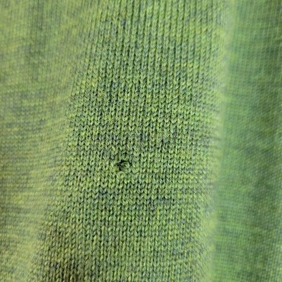 Mens Sette Ponti 100% Merino Wool Green Sweater Small hole/snag Size XL - Picture 6 of 8